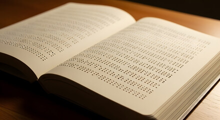Flawless Braille Texture in Soft Light as Symbol of Education and Strength