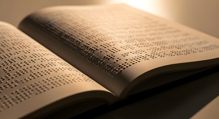 Open Braille Book Under Warm Light Symbolizing Learning and Empowerment