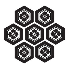 Hexagon Flower Pattern Geometry Abstract Design Vector