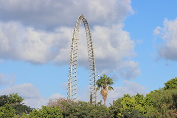 Fototapeta premium The Treasure Island Rollercoaster in Tampa Bay, Florida.