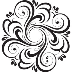 Fototapeta premium Vector art of black swirl ornament