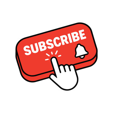 red button with word subscribe 