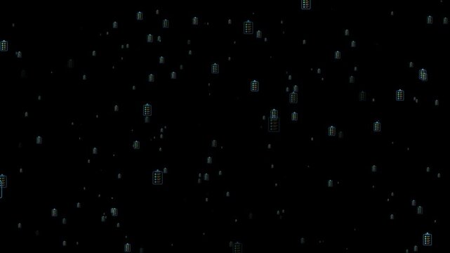 Moving random premium particles with direction axis of business clip board 4k animation.