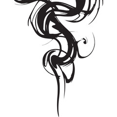 Vector art of abstract black smoke