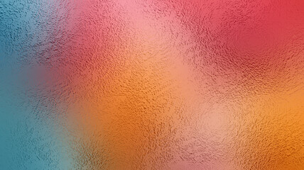 Abstract textured background with a vibrant gradient of pink orange and teal colors
