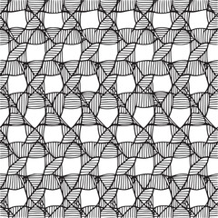 Vector art of abstract geometric pattern with leaf motifs