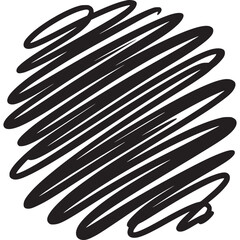 Vector art of black scribble