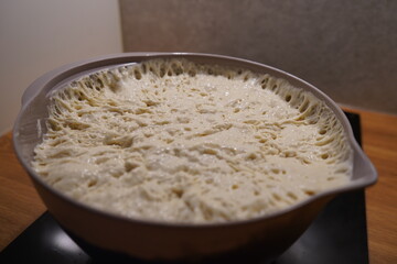 dough texture photo close up