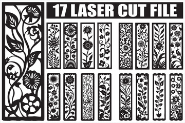 Elegant floral laser cut designs for crafts