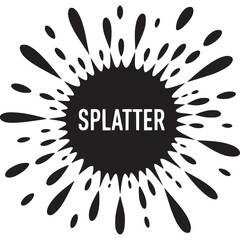 Vector art of black ink splatter