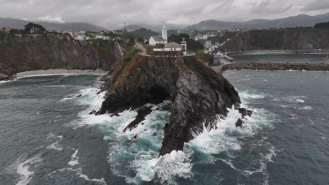 Faro de Luarca en la Comarca del Vald&eacute;s, Asturias