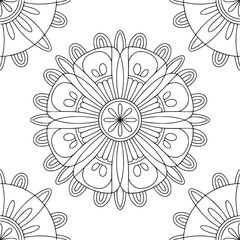 Vector art of mandala pattern for coloring