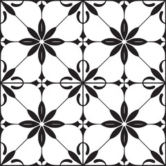 Vector art of black and white geometric pattern