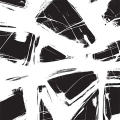 Vector art of abstract geometric shapes in cool blue and white tones