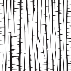 Vector art of abstract black and white birch tree pattern