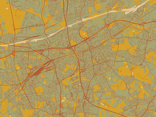Contemporary Flat Map Herne Germany