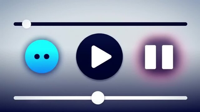 Animated Modern Gradient Music Player Interface Concept Design and Development Video