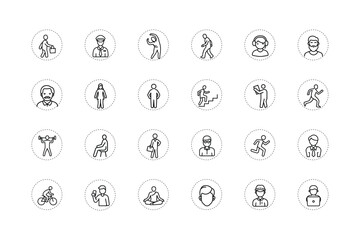 Gentleman Line Icon for Fashion and Style Design