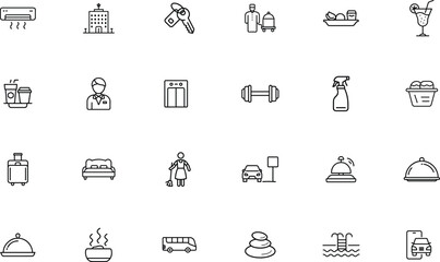 Hotel Service Icon for Hospitality and Accommodation