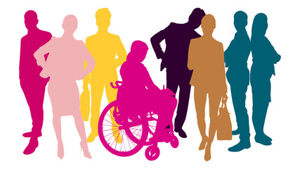 Silhouetten Selbstbewusster Geschftsleute Als Business