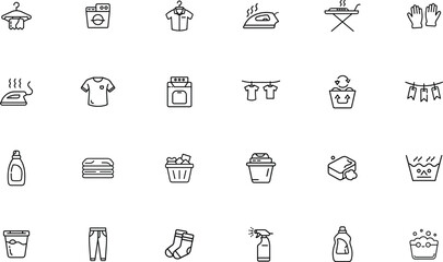 Laundry Work Icon for Cleaning and Washing Service