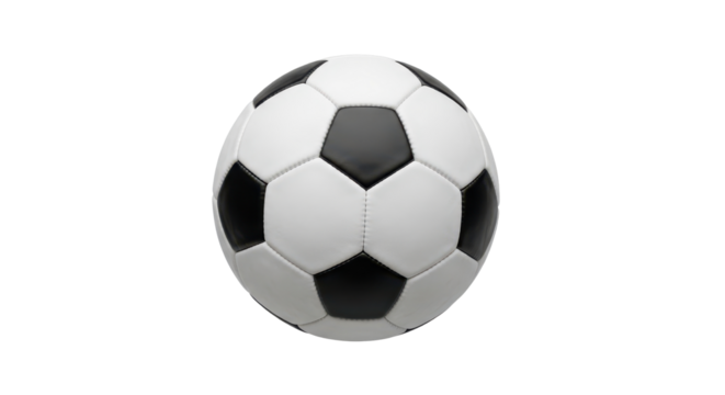Soccer ball for sports and recreational use isolated PNG with Transparent Background