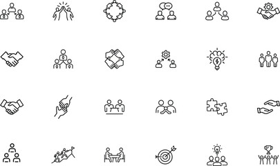 Partnership Icon for Business Collaboration Concept