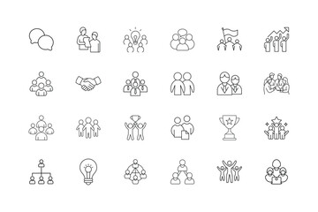 Partnership Symbol Icon for Team and Agreement Design