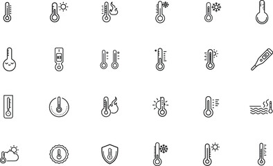Temperature Level Icon for Weather and Climate Design