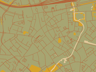 Flat Painterly Map Eindhoven Centrum