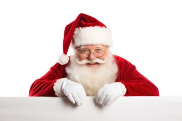 Naklejka premium Santa claus christmas white background celebration.