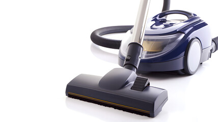 vacuum cleaner isolated on white, close up of a vacuum cleaner, vacuum cleaner on the floor