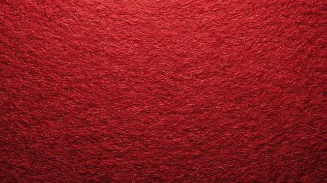 Close up textured background of rich deep red velvet fabric with subtle shimmer and soft light creating a luxurious and elegant feel
