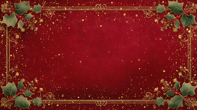 red christmas background with snowflakes