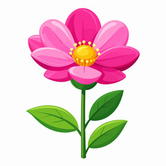 vector illustration of a pink flower