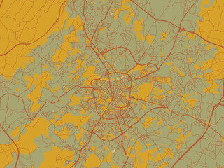Graphic Flat Color Map Viseu
