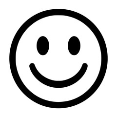 Fototapeta premium Smiley face outline minimalist design