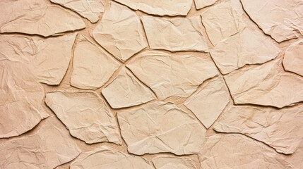 Natural Beige Stone Wall Texture with Irregular Patterns and Subtle Earth Tones Ideal for Backgrounds and Design Projects