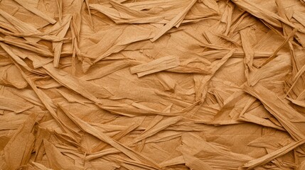 Natural Brown Fiber Background Made from Thin Strips of Material for Creative and Artistic Design Projects and Textures
