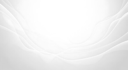 Fototapeta premium Abstract white and gray flowing light waves background