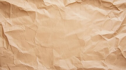 Crumpled Brown Paper Texture Background for Creative Design, Crafts, and Artistic Projects in Various Applications