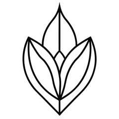 Elegant Abstract Floral Symmetry Design With Organic Shapes