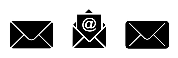Email icon set. Post mail vector symbol. Envelope icon. E-mail icon. Mail icon vector for web