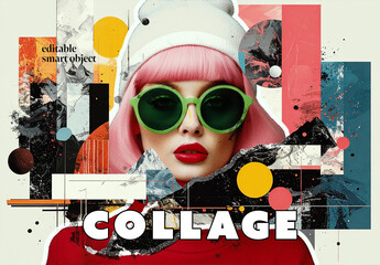 Fototapeta Winter Collage Photo Effect Winter Collage Photo Effect