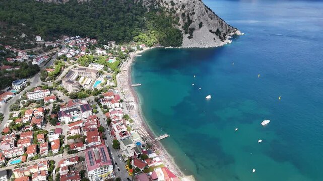 Aerial View of Turunc Bay in Marmaris, Turkey