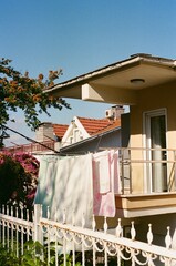 Balcony with Laundry and Flowers - Adalar Island, Turkey