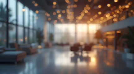 Bokeh Background: Modern Office Lobby Blur