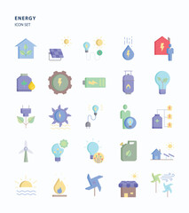 Renewable Energy flat icon set, Its including icons like bio fuel, energy, eco friendly