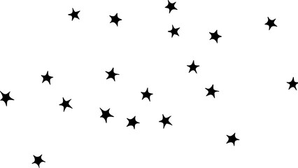 Vector image of scattered celestial stars for night sky background design element and decoration concept