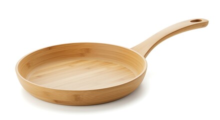 Traditional wooden ladle with a long handle for scooping liquids